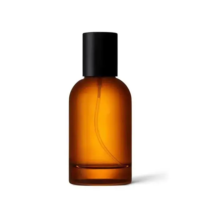 2023 New Amber Color Luxury Customized Printing 30ml 50ml 100ml Empty Glass Spray Perfume Bottles