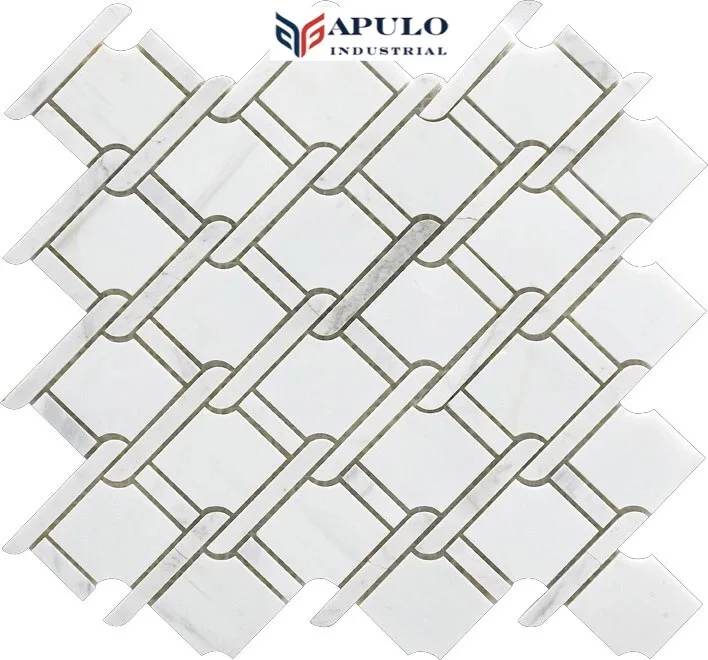 Мозаика Waterjet из белого каррарского мрамора в форме веера мозаичная плитка виде рыбьей пальмы мозаика для ванной