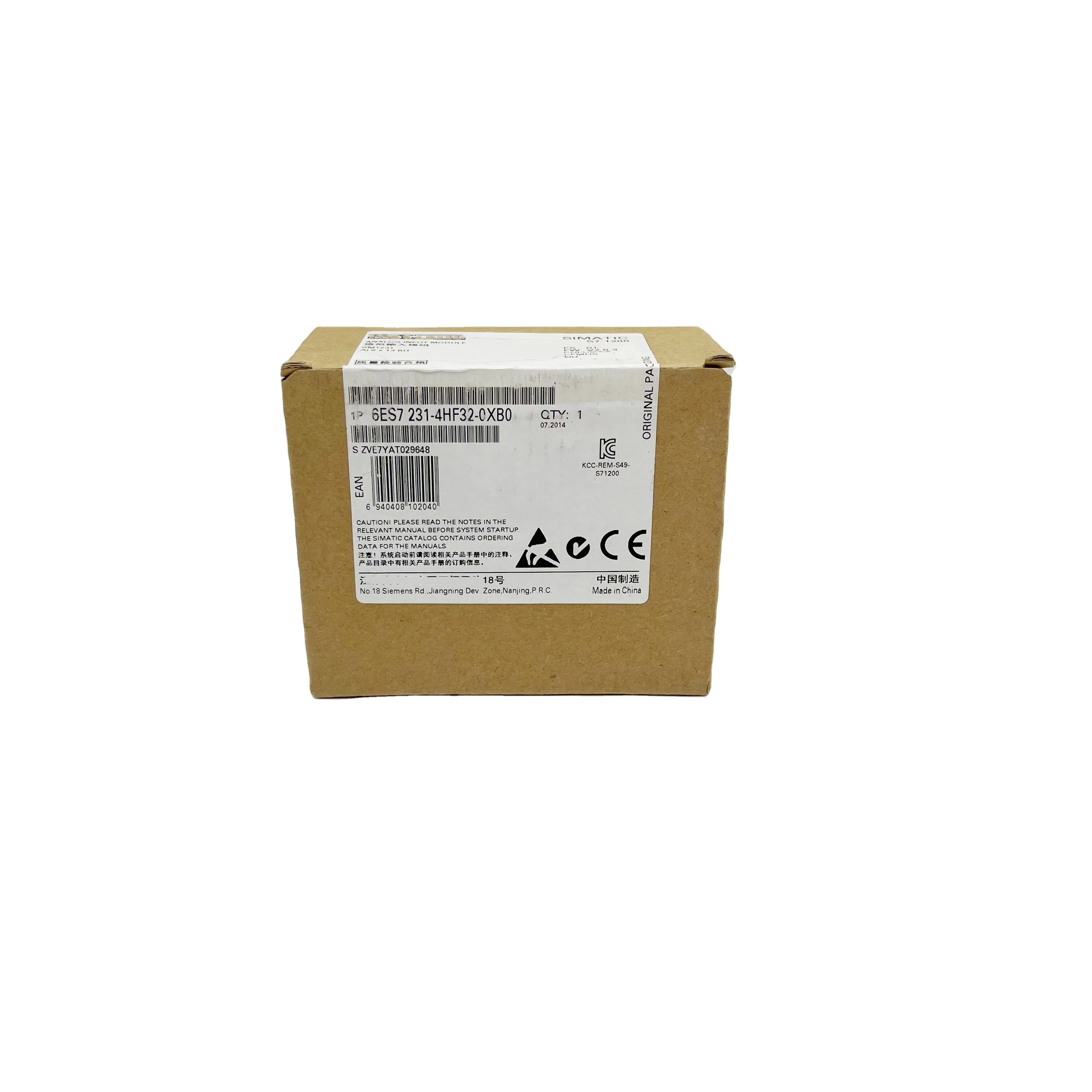 Brand new original PLC analog input module 6ES7231-4HF32-0XBO