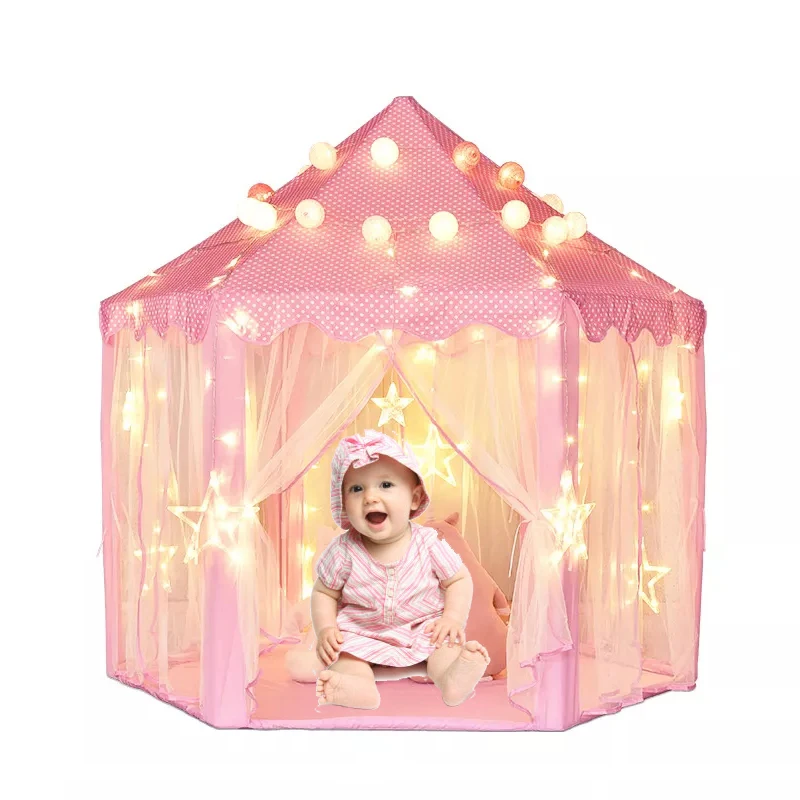 Best Seller Indoor Outdoor Playhouse Girls Princess Castle Tent Kids Large Play Tent Baby House For Imaginative