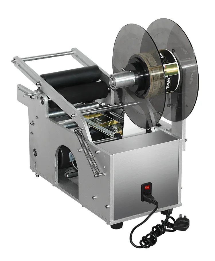 HBL-M103 Hanboo Manual Semi-automatic Labeling Machine for round bottles MT-50 type for tin bottles/jars/cans/Paper tube