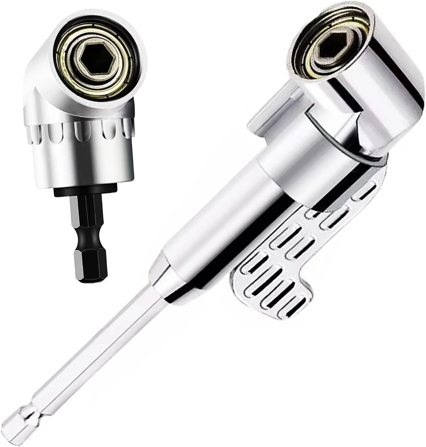 105 Degree Right Angle Screwdriver Drill Bit Set Holder Adjustable Turning Nozzles for Screwdriver Hand Tool 1/4' Hex Magnetic