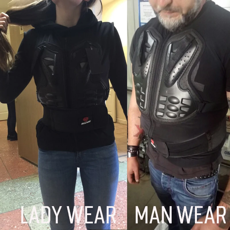 Moto Armor Motorcycle Jacket Body Protection Skiing Body Armor Spine Chest Back Protector Protective Gear for lady and man