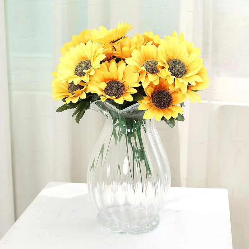 Hot Selling Simulated Artificial Silk Sunflower For Events Home Hotel Wedding Restaurant Decoration
