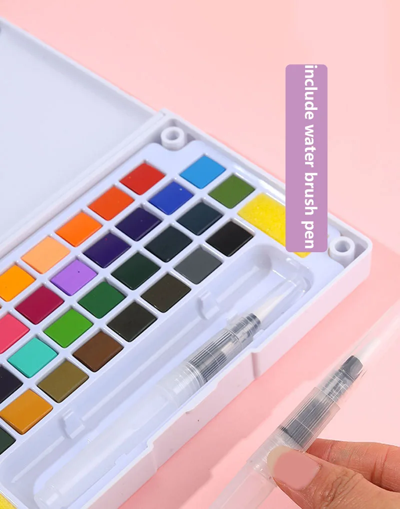 Wholesale Non Toxic 24 Colors Watercolor Pigment Solid Field Sketch Set For Art Drawing