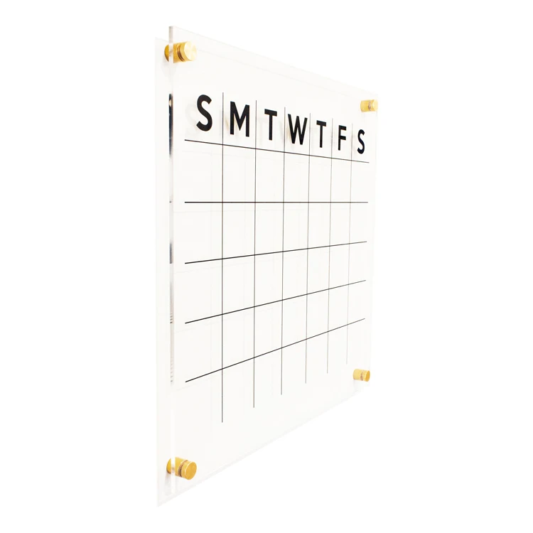 VONVIK High Quality Supplier Printing Acrylic Dry Erase Wall Calendar