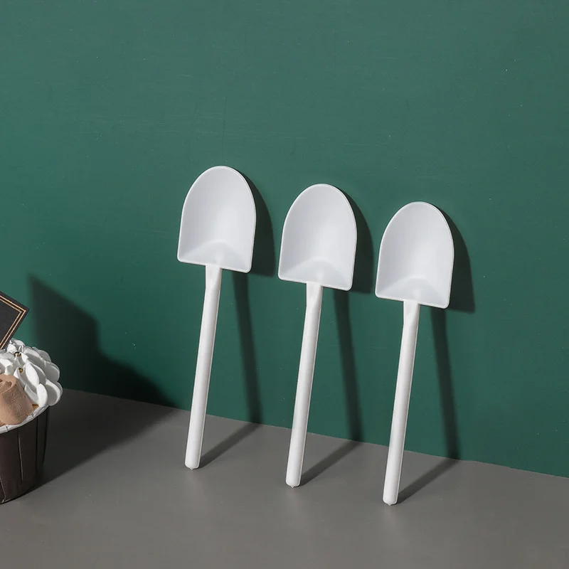 Disposable Birthday Tableware Wheat Cutlery Set Colorful Small Spoon Cake Shovel Plastic