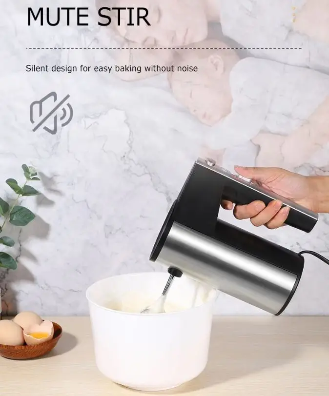 High Quality Electric Egg Beater Multi-functional 5-speed Whisk Home Kitchen Small Appliance Factory Price