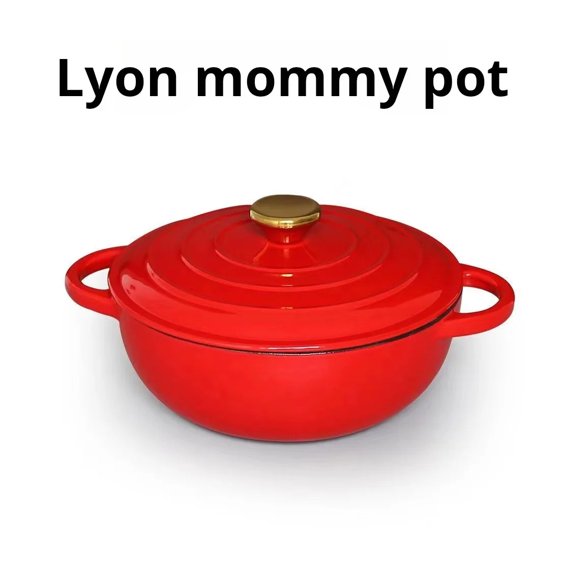 custom logo lid lifter round cookware set pot enamel casserole cast iron dutch oven