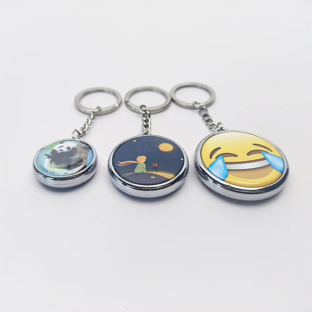 25/32/37mm Electroplated Keychain Double Sides Button Badge Material for Decoration