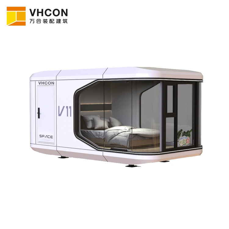 VHCONV11 роскошное коммерческое использование открытый стеклянный домик дом-контейнер для мобильного дома космическая капсула