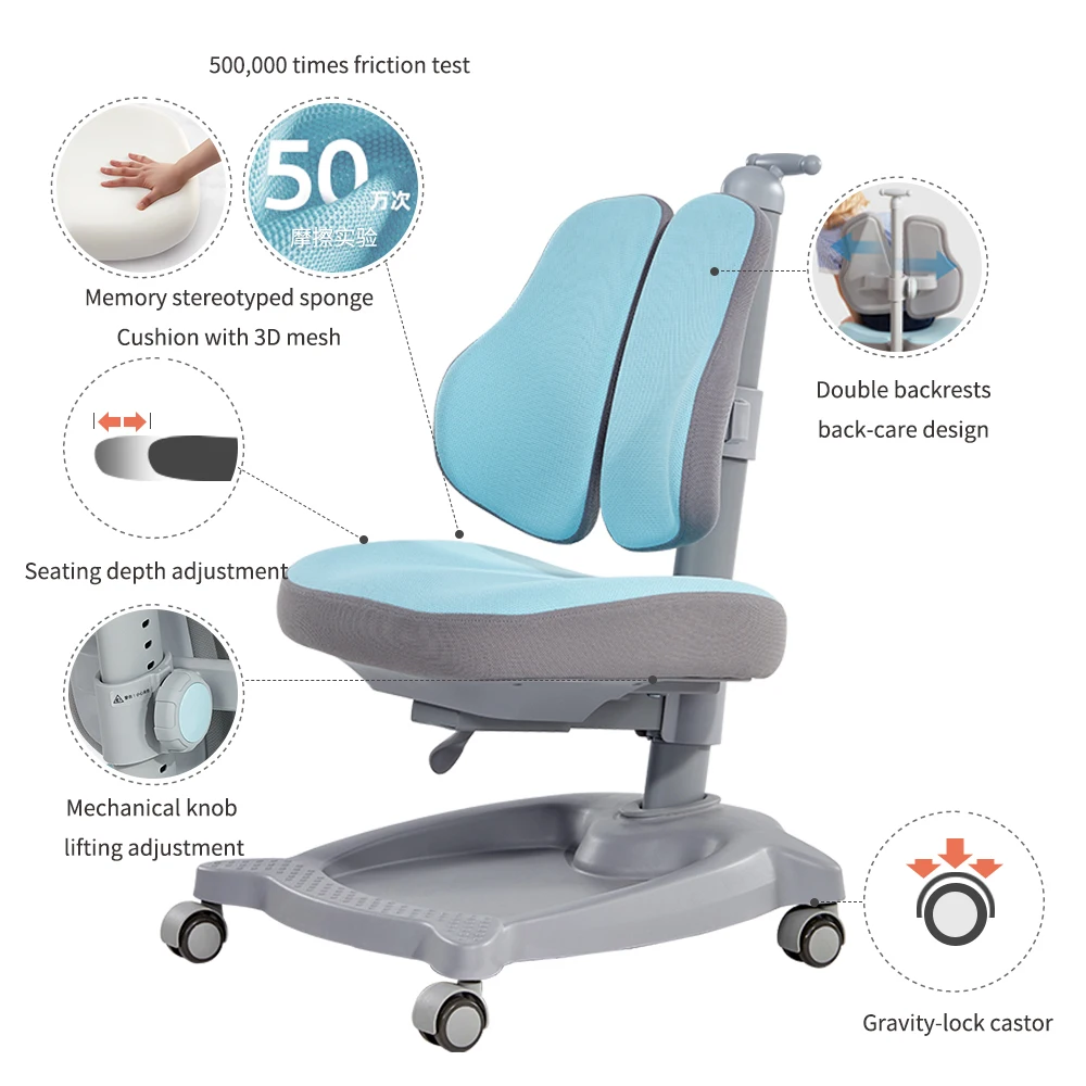 
2M2KIDS Adjust Height Kid Study Chair Ergonomic Design Toddler Chair Furniture Baby Chair Student Bedroom Furniture 