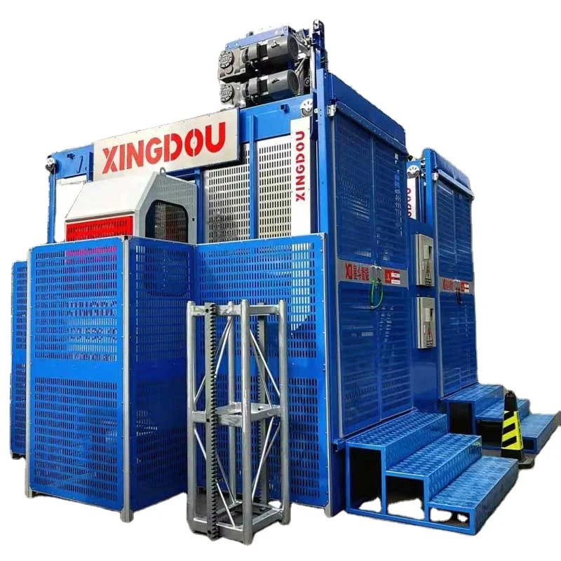 double cages building site elevator sc200200 construction hoist