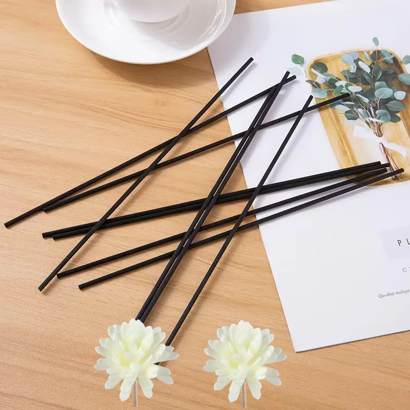 Custom rubber raffia opp bag ribbon package diffuser sticks home fragrance fiber rattan reed sticks