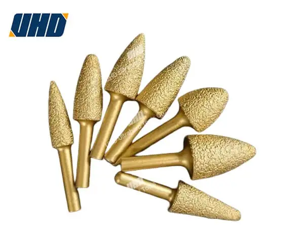 Vacuum brazed diamond grinding bit diamond grinding head for metal stone ceramic