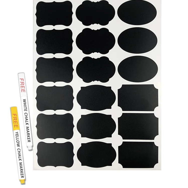 Наклейки для меловой доски, этикетки, Съемные большие многоразовые контейнеры, Меловые этикетки, маленькие для каменных банок
