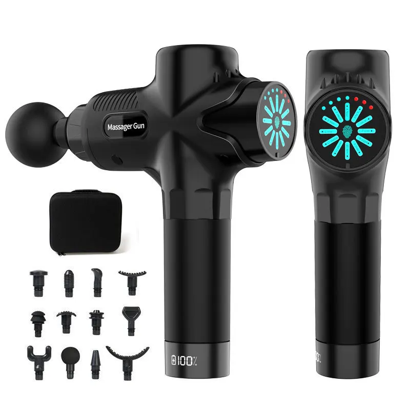 12 Speed Touch Screen Pressure Sensor Fascial Massager 24V 2500mah Brushless Massage Gun