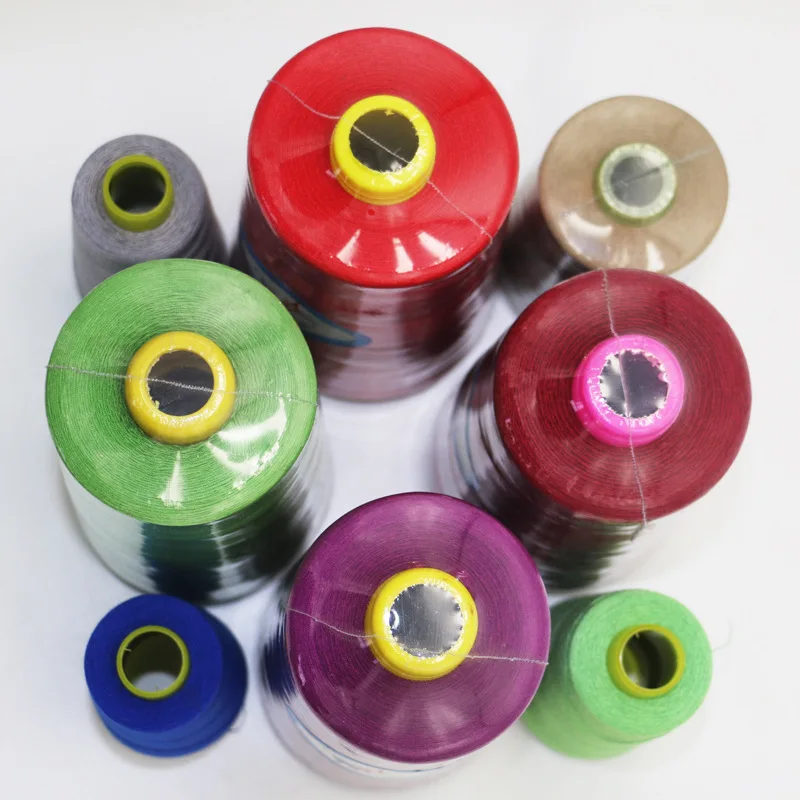 Small spool 12 cone polyester sewing yarn / thread 40/2 100% spun  Polyester Sewing Thread Hilo De Coser