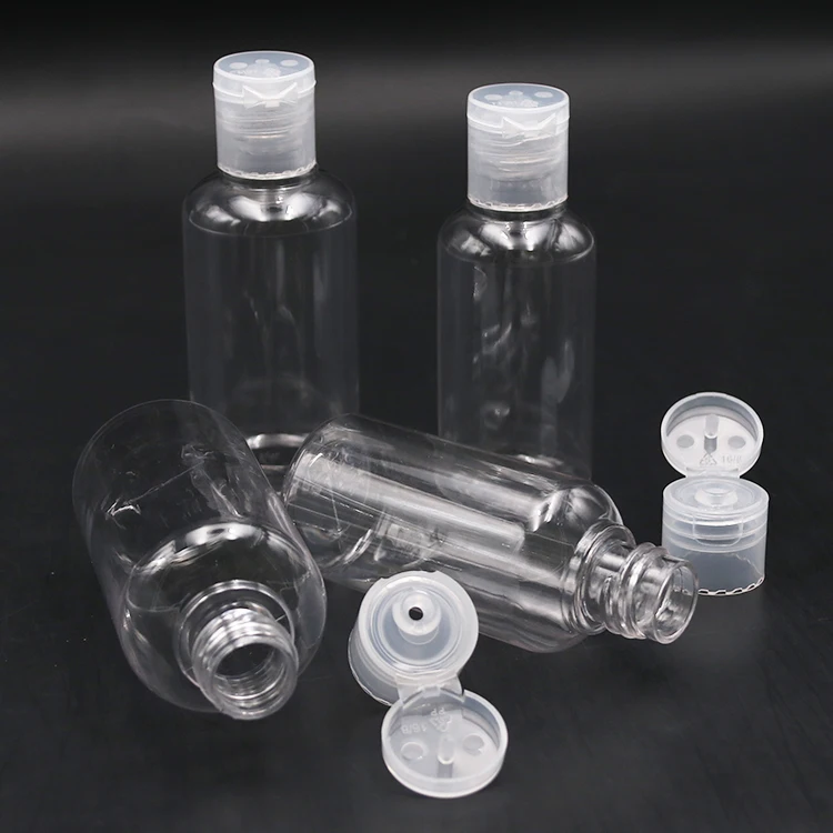 OEM Factory Custom rounded PET PETG Spray Bottle 60ml 80ML with the butterfly cover lotion container hand sanitizer empty bottle