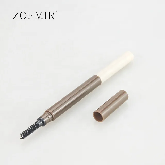 Kajal eyeliner pen white black brown custom design double end eyeliner eyebrow pencil with brush