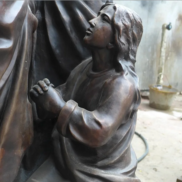 factory direct price Custom design exquisite large size religious Crucifix cross copper sculpture