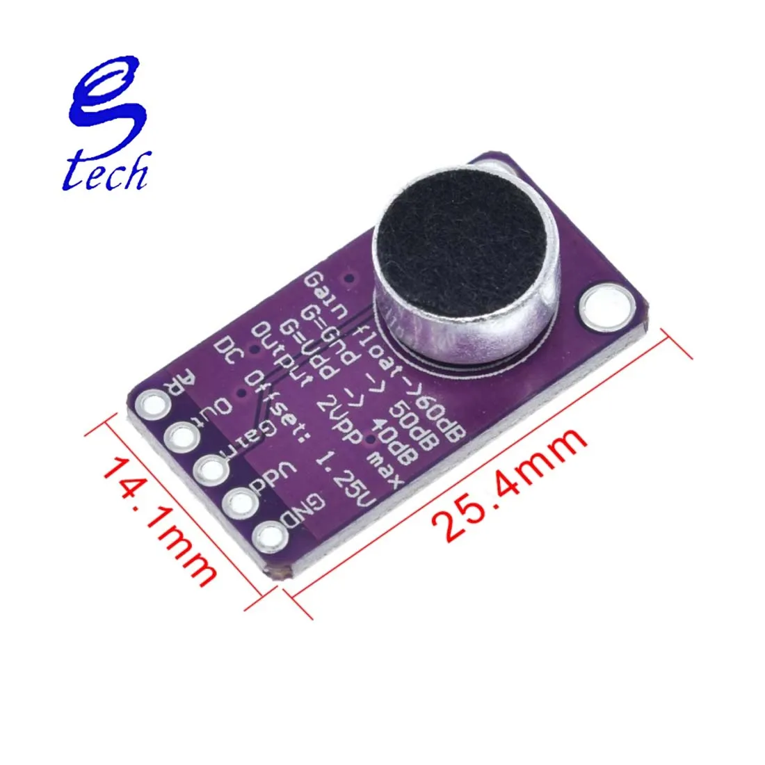 MAX9814 Microphone Amplifier Module MIC Microphone Sound Amplifier Sound sensor Module  MAX9814