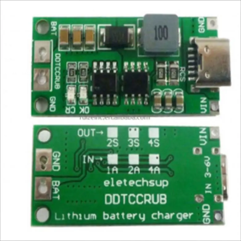 Multi-Cell 2S 3S 4S Type-C To 8.4V 12.6V 16.8V Step-Up Boost LiPo Polymer Li-Ion Charger 7.4V 11.1V 14.8V 18650 Lithium Battery