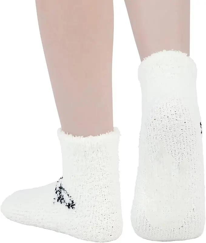 Halloween Day Fuzzy Socks for Women Slipper Fluffy Microfiber Socks Casual Home Winter Warm Sleeping Cozy Crew Sock