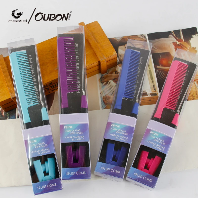 V Shape Folding Hairbrush Hair Straightener Comb Salon Hairdresser Barber Hair Cutting Comb Hair Brush Styling Tool 7014