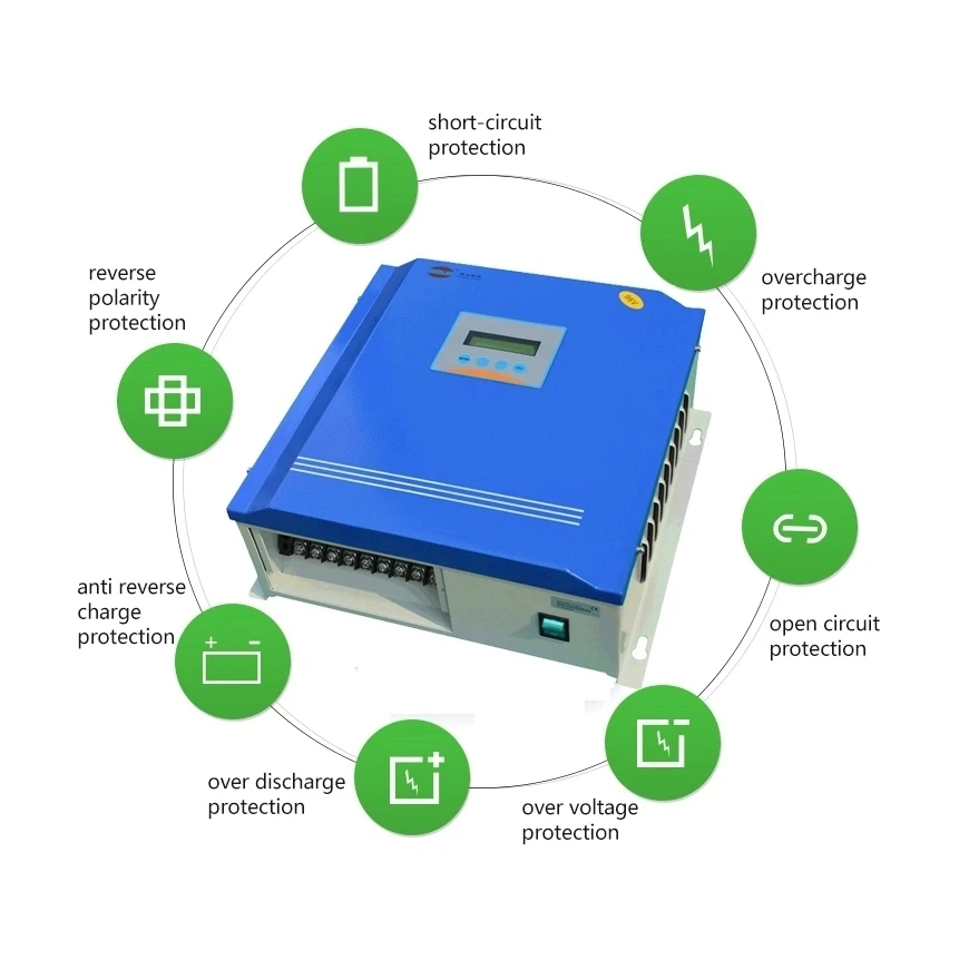 Hot selling hybrid 1kw  2kw 3kw pwm generator charge controller 24v/48v/96v solar wind hybrid charge controller
