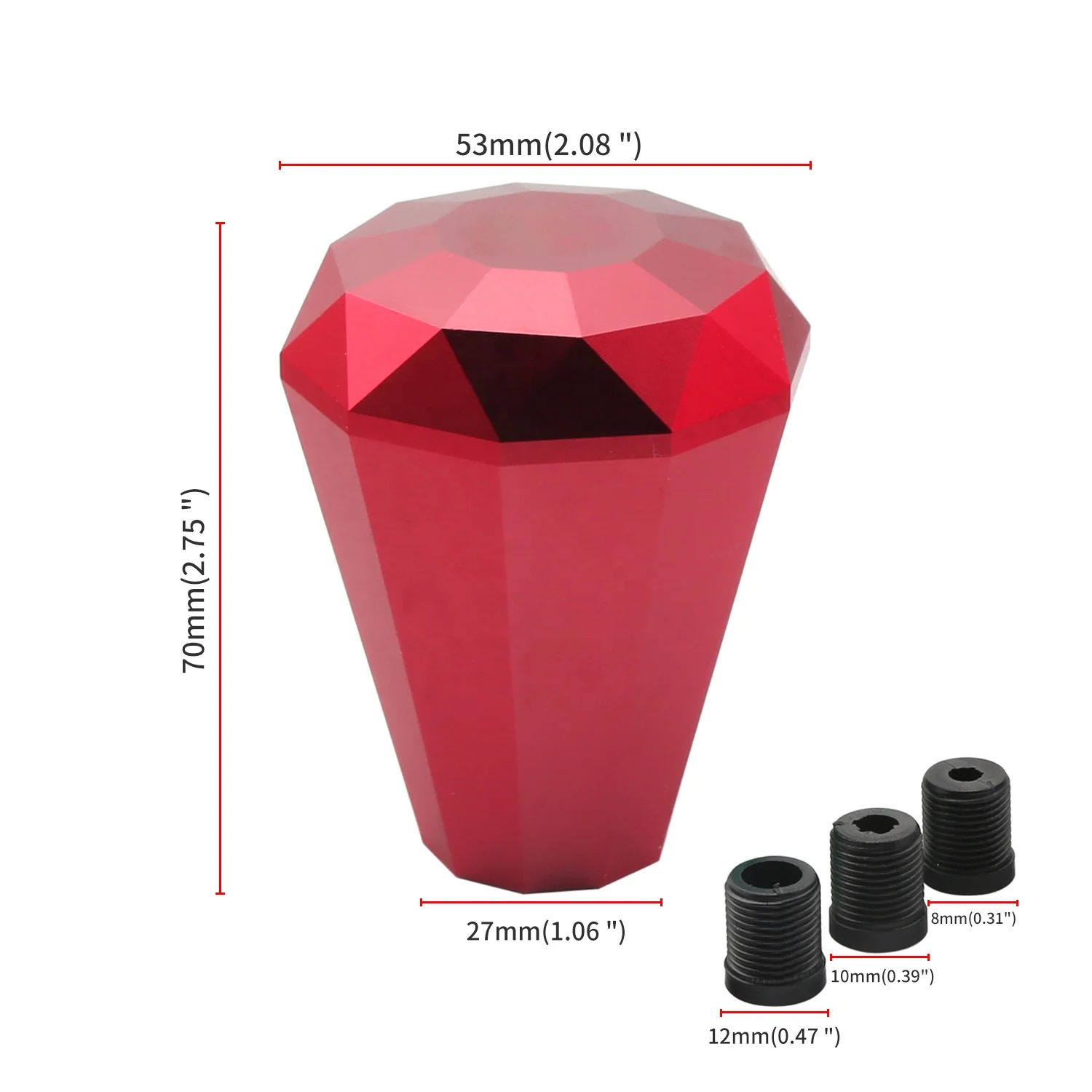 DTOUCH Car Universal Manual Gear Shift Lever Car Aluminum Alloy Diamond shape Shape Manual Gear Shift Knob