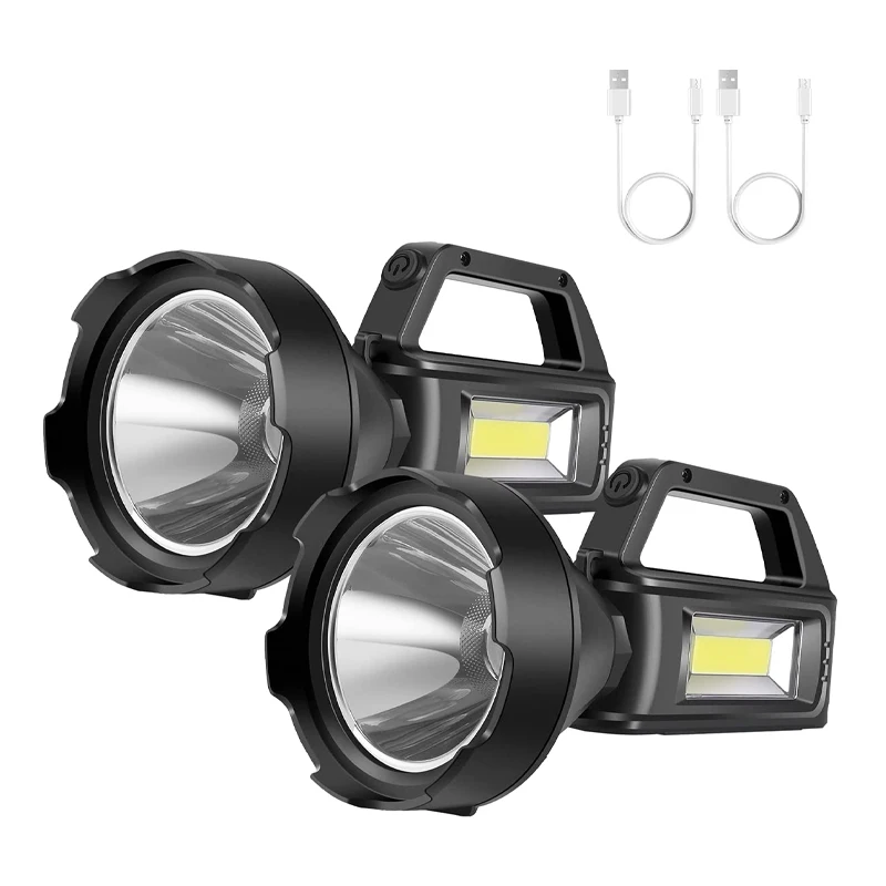 1000 Lumens Super Bright 4 Modes Waterproof Handheld Rechargeable Spotlight Flashlight with power display