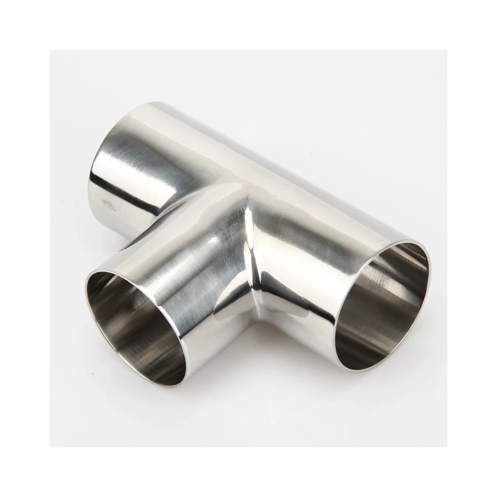 China Food Grade ss304 316 Stainless Steel Pipe Fitting Tee plumbing materials Y Type Tee Sanitary Pipe Fitting