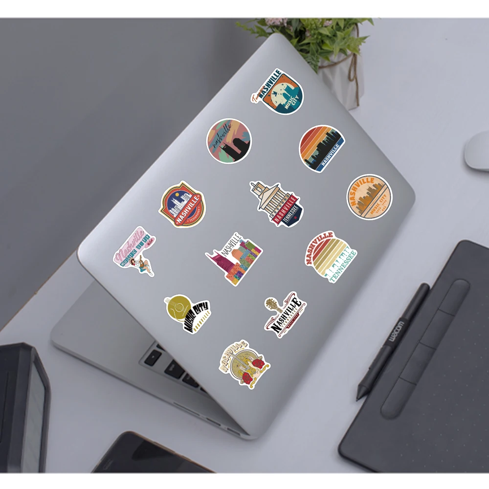 50pcs Tourist Architectural Landmark Sticker for Diy Kid Car Luggage Water Bottle Laptop Refrigerator Decoration Toy Stickers