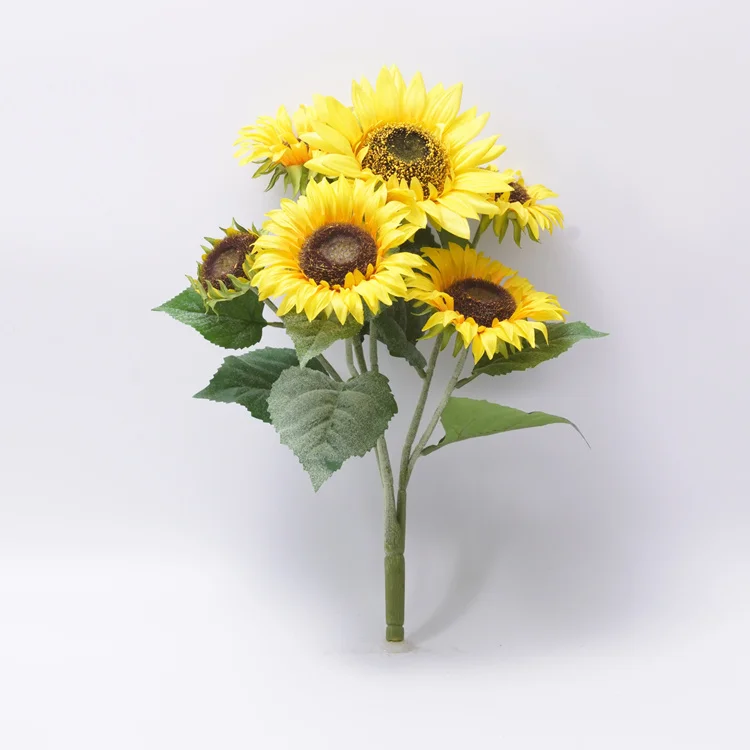 Artificial Sunflowers Bouquet Sunflowers Large Yellow Flower For Home Office Indoor Garden Party Decor