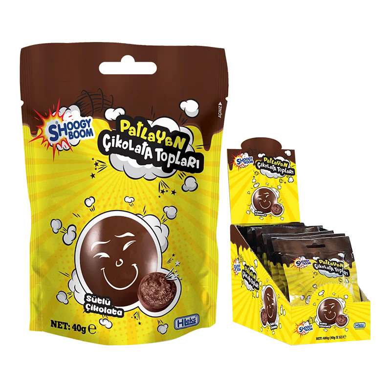 Milk chocolate dragees with popping candy 40g