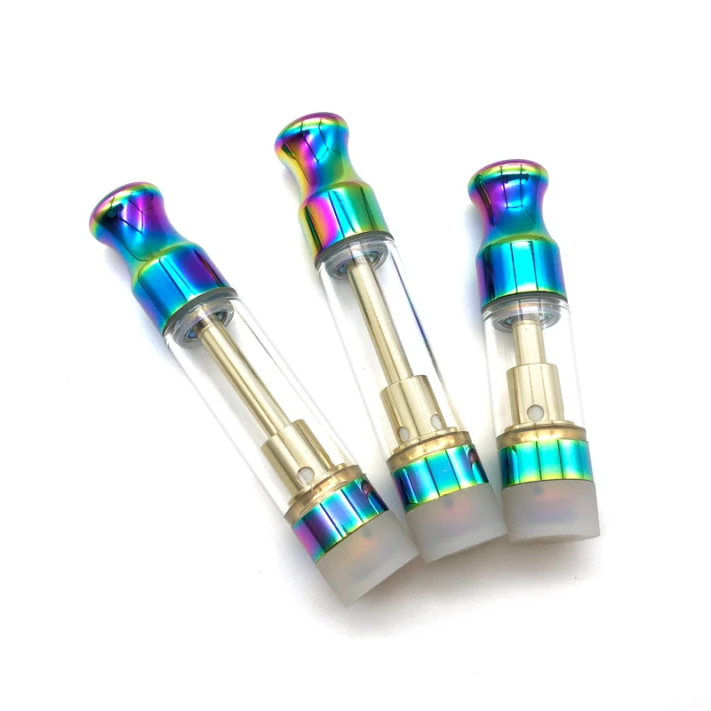 
2020 private label cbd Rainbow Color Metal Tip Ceramic Coil 0.5g/1.0g hemp oil cbd vaporizer 