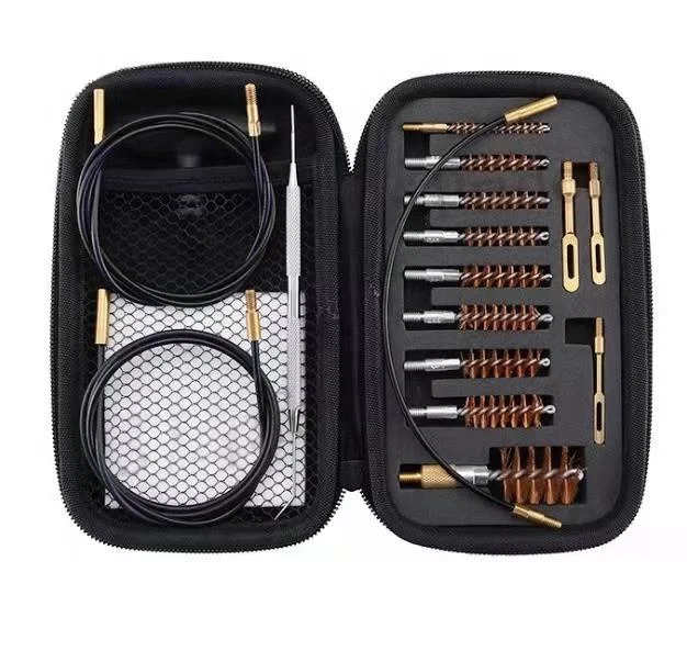 Multi-Caliber Universal Gun Cleaning Kit 12GA Phosphor Bristle Bore Brushes Hunting Durable Steel .17 .22/.223/5.56MM .243 .280