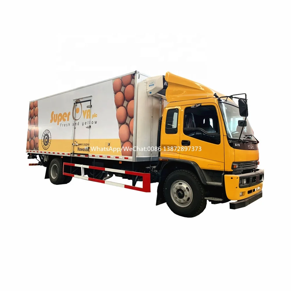 Brand new 10 tons food truck refrigerated frozen food transport truck 205HP meat transport refrigerated truck