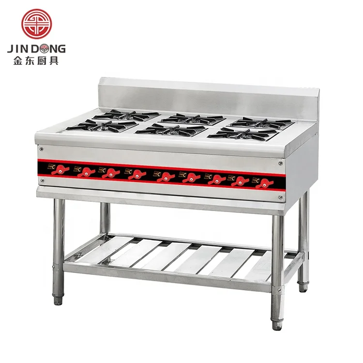 Commercial LPG Natural gas stove 6 burners/ industrial stove gas burner For Hotel Kitchen Or Restaurant