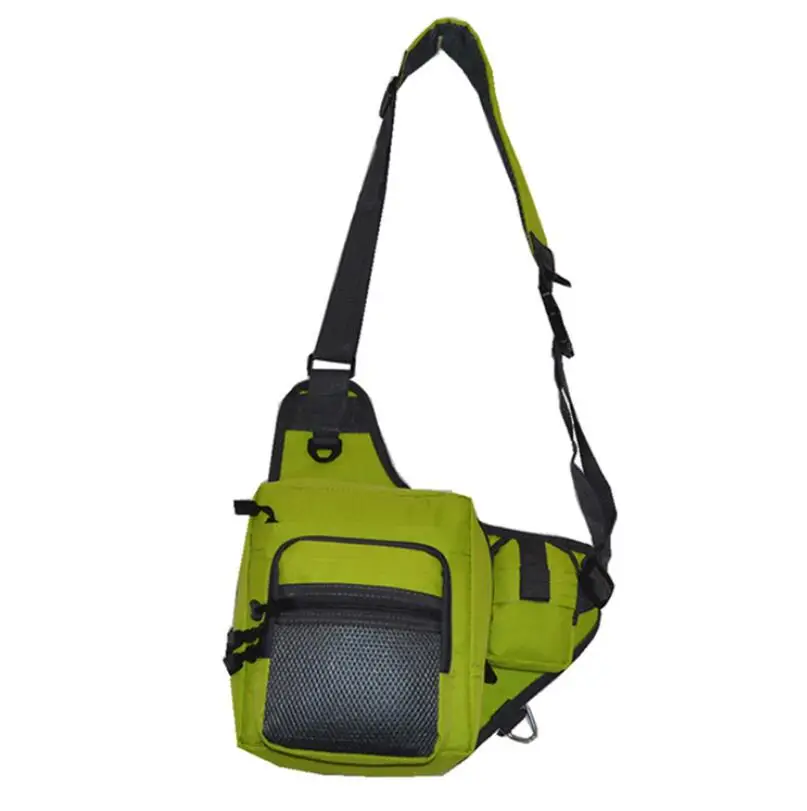 
Sports Fishing Single Pack Fishing Pack Waterproof Sling Bag for Climbing Hiking Cycling Traveling Multi-Pockets 