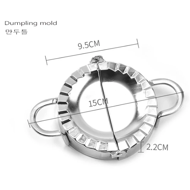 Newness Stainless Steel Dumpling Maker and Dough Press for Home Kitchen Stainless Steel Dumpling Pie Mold
