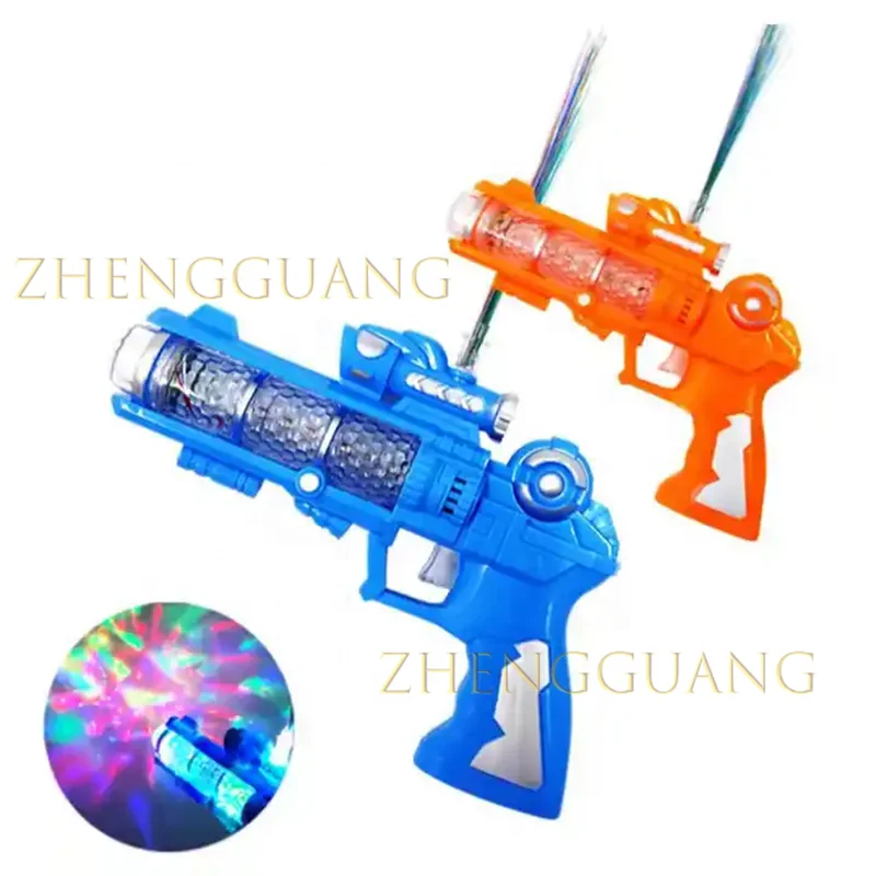 Zhengguang Toys Hot Selling Wholesale Plastic Projection Toy Gun Kids Electric Vocal Gun Toy With Lights