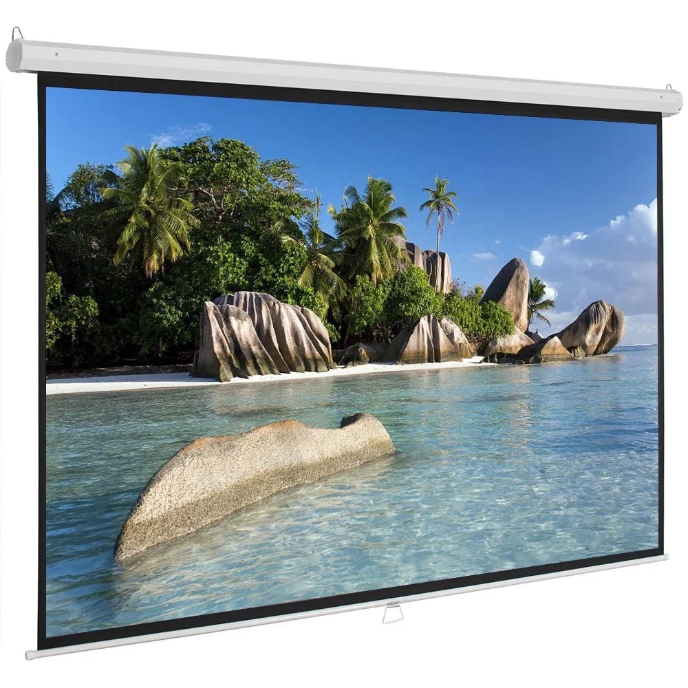 alr 120 Wall Mounted fixed frame Electric Portable Matte White Fabric Motorized Electric Projection Projector Screen