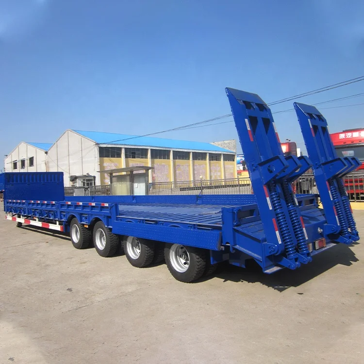China Manufacture TONGYA  Transport Heavy Machinery Low Bed  Semi Trailer  For Sale