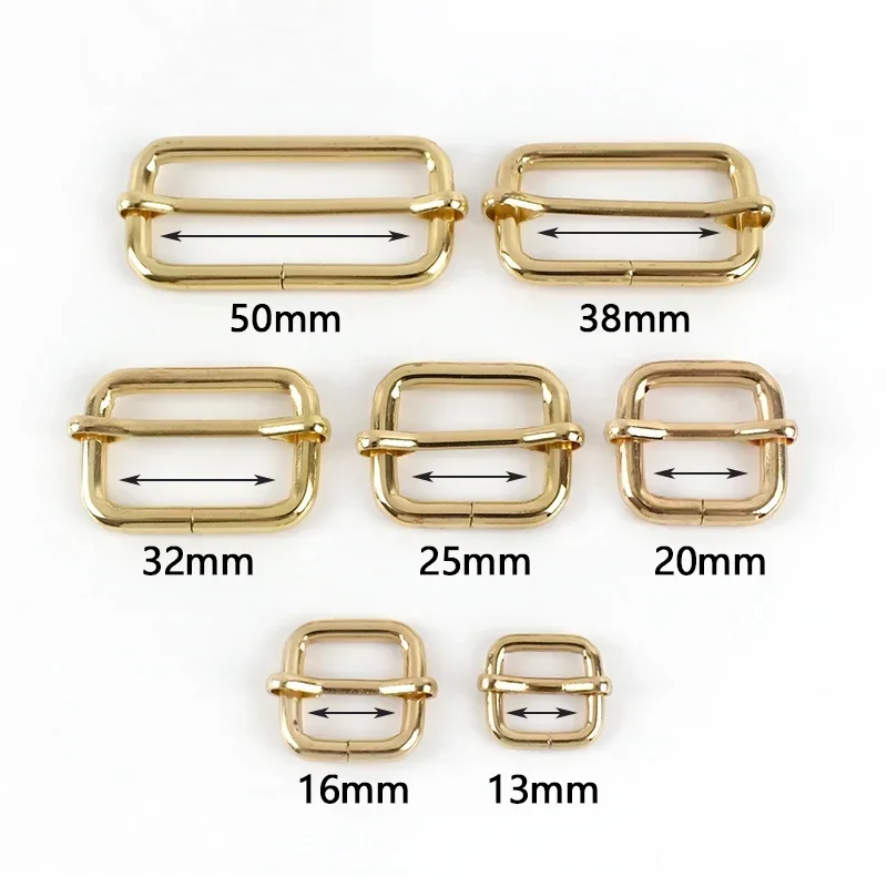 Meetee F2-12 16mm Handbag Keychain Hook Bag Straps Webbing Metal Strap Adjuster O D Ring Clip Clasp Tri Glide Slider Buckle