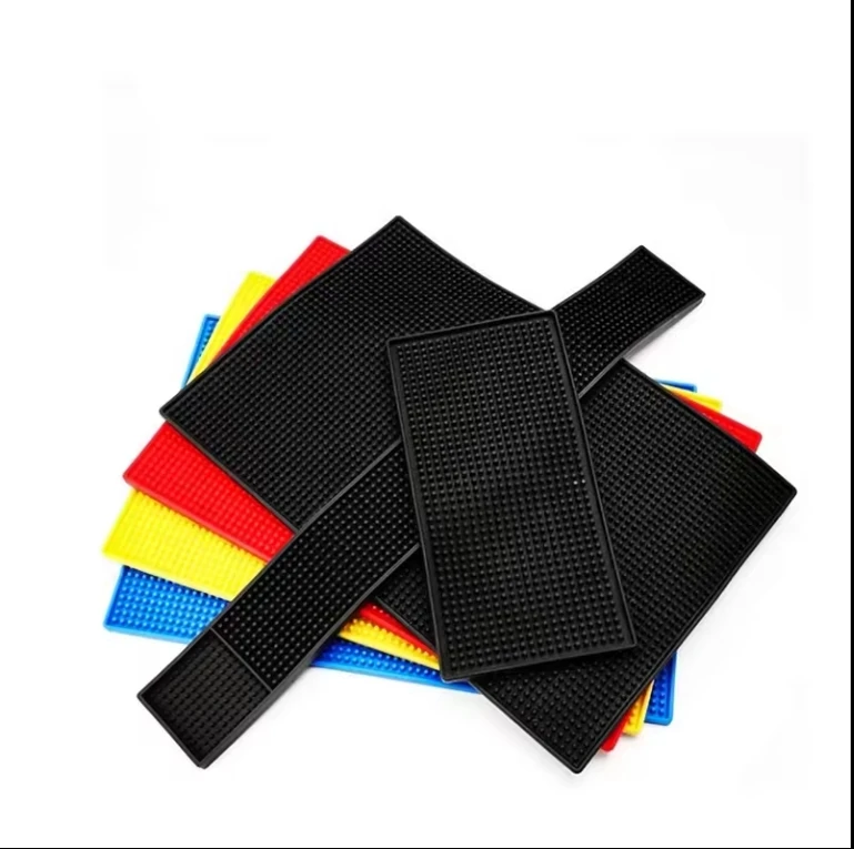 Silicone Pvc Rubber Runner Mat Bar Mats Rubber Personal Stainless Steel Aluminium  Glass Drip Tray Mat