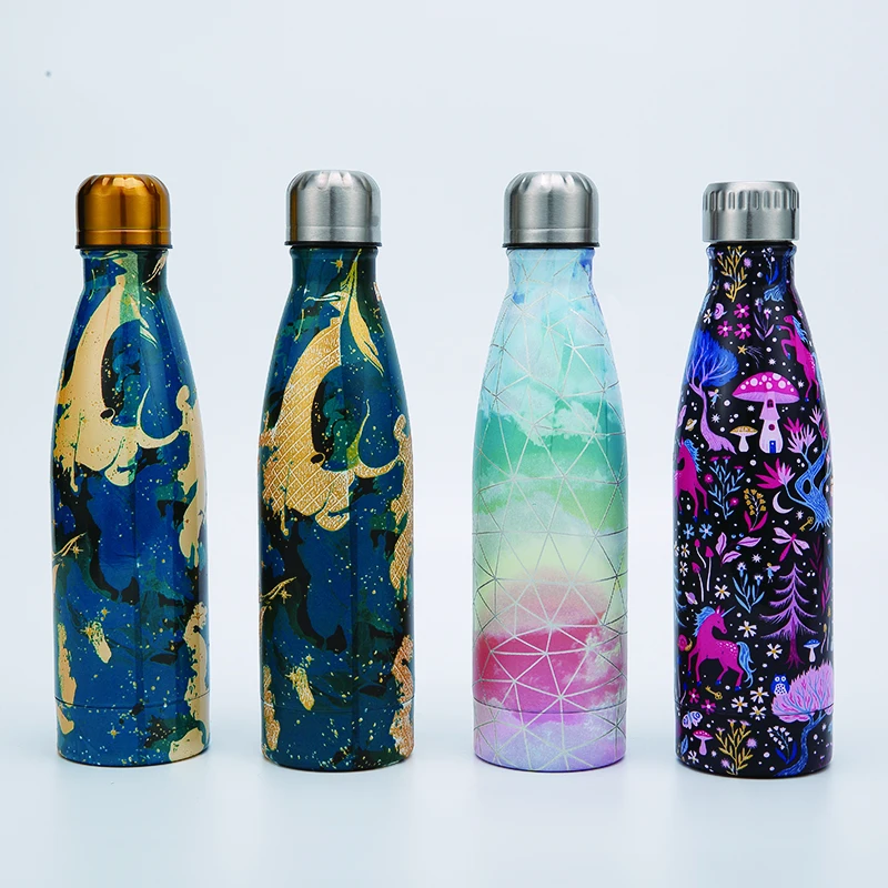 environmentally friendly  260ml/500ml/750ml  wholesale cartoon hot flask 304 stainless steel vacuum  water bottles for sports