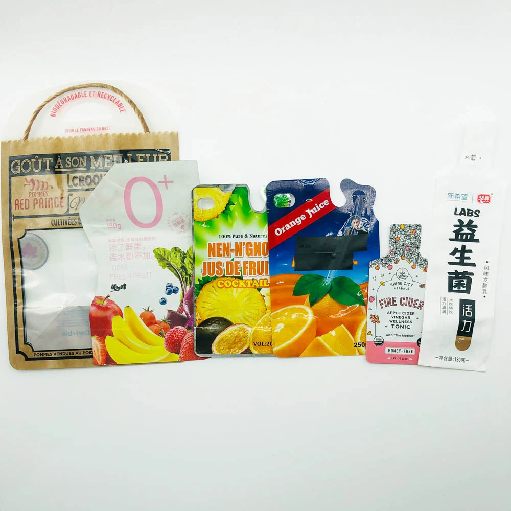 Customized Logo Digital Printing Bottle Shaped Plastic Pouch Liquid Energy Gel Honey Sachet Packaging Bag