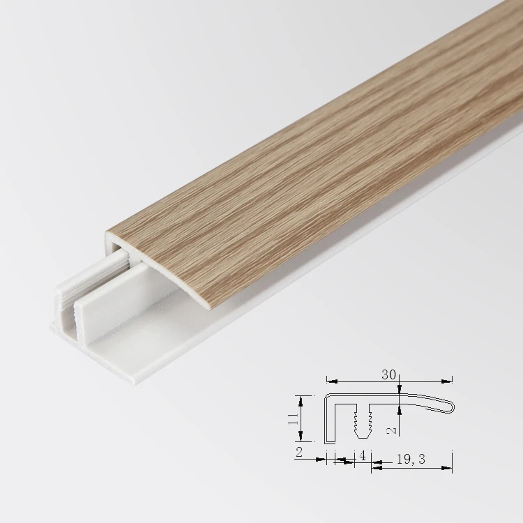 Waterproof PVC Profile Decorative Moulding F End Moulding for 8MM Flooring
